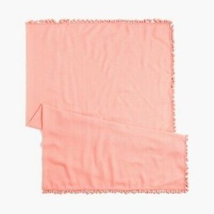 J. Crew Pom Pom Peach Wrap/Blanket NWT